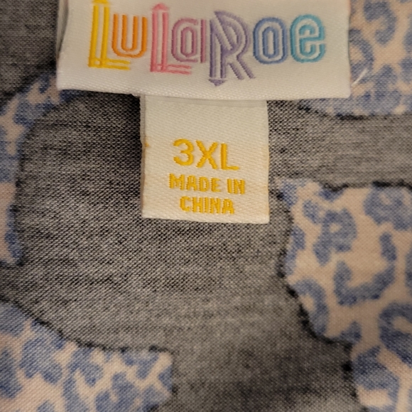 LuLaRoe 3XL Retired Classic T Pink/Blue/Black Leopard Print - Picture 4 of 6